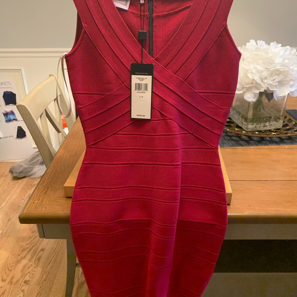 Herve Leger red dress